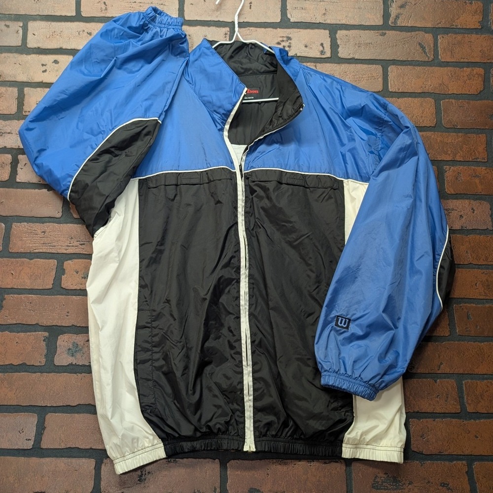 Wilson Men's Large‎ Y2K Colorblock Windbreaker Jacket Oversize Baggy Retro